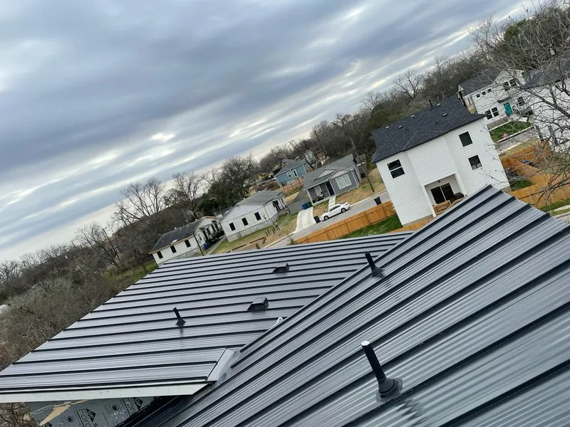 Standing seam metal roof panels with vents for Skylight Repair in Prairieville